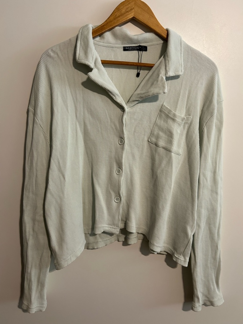 Nasty Gal Mint Waffle Knit Set